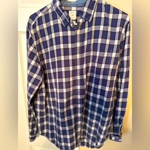 Gap dress long sleeve plaid shirt